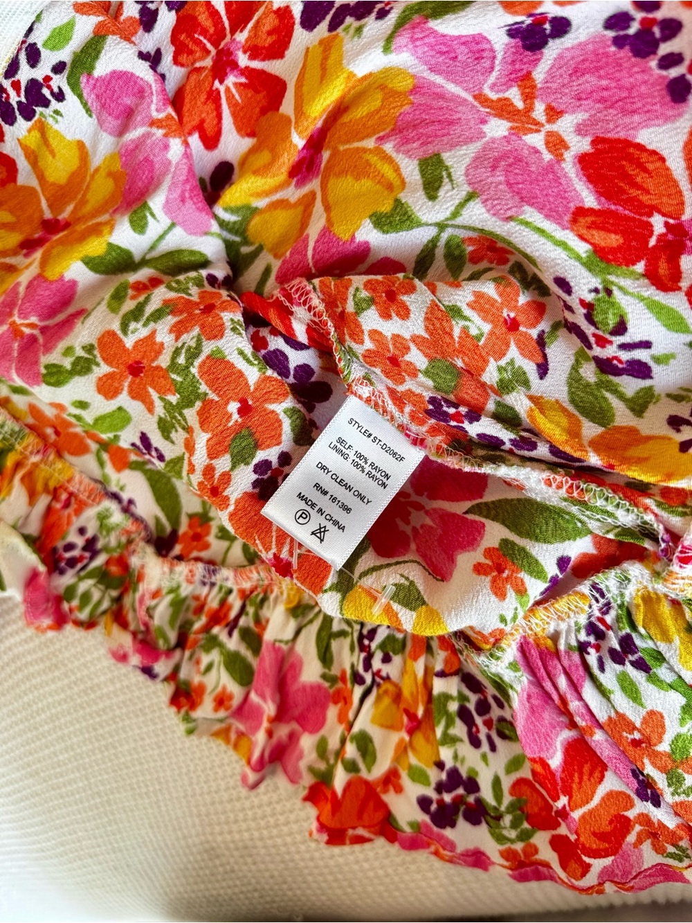 SKY TO MOON Flirty Ruffle Bright Floral Tie-Shoulder Bustier Mini Dress - Picture 10 of 13